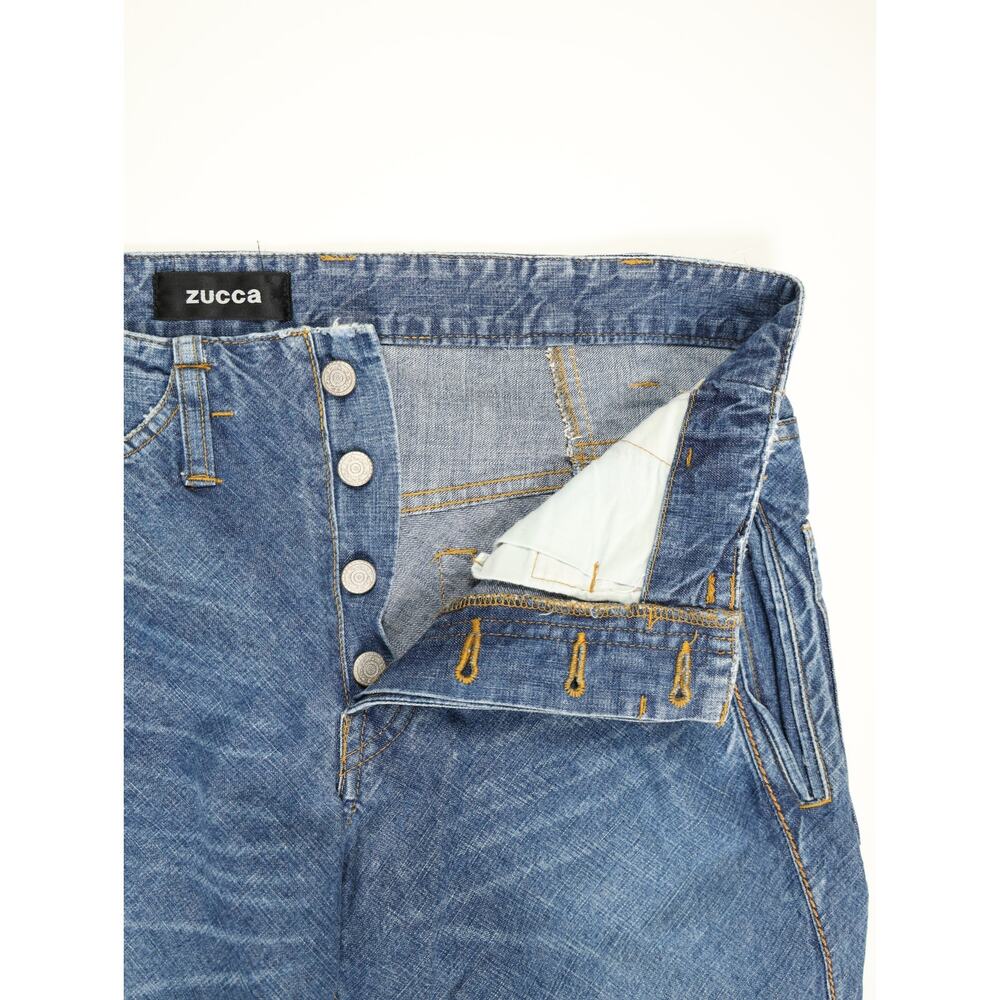 Japanese Designer Rare Zucca Architectural Wide Leg Denim Jeans Made in Japan 30 - Picture 6 of 15